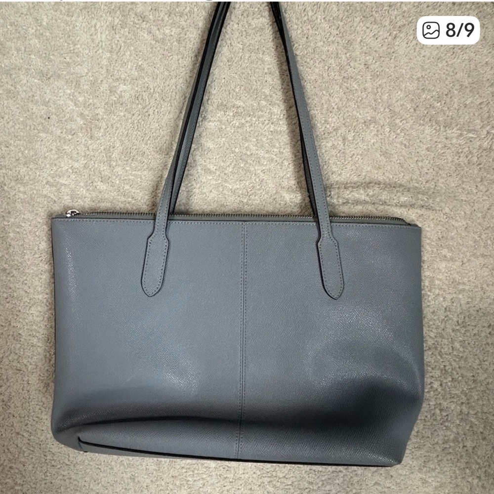 Coach Gray Leather Tote Bag